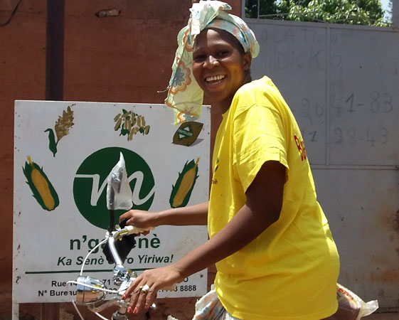 Teneba, one of our new Farmer Support Interns, arrives at the village where she will be supporting farmers this summer.
